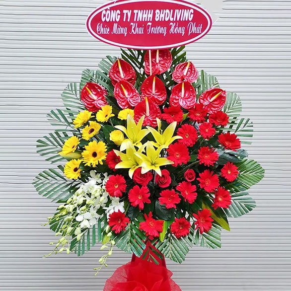 Lẵng hoa khai trương đẹp
